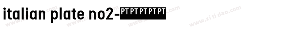 italian plate no2字体转换